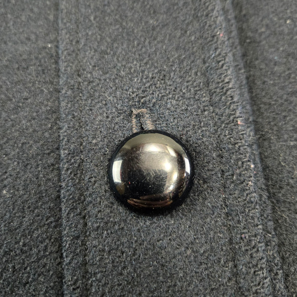 Vintage 80s Colorblock Wool Coat Blue Green Black Beau Brem Overcoat Size 16 - Picture 6 of 12